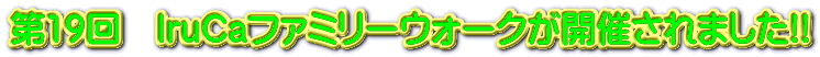 第19回　IruCaファミリーウォークが開催されました!! 